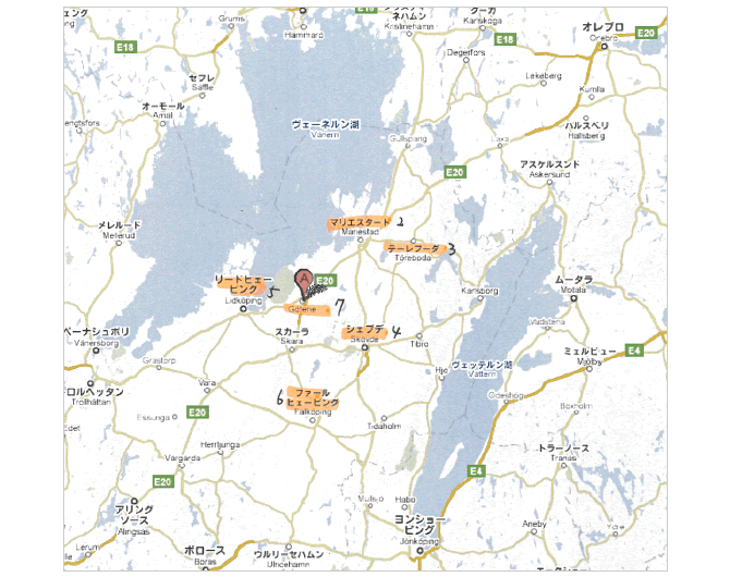 スウェーデン視察地図